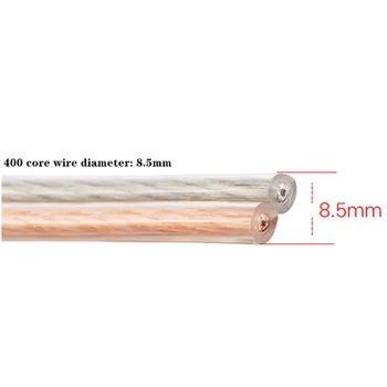 

DIY 400 Core Audio Speaker Wire Oxygen Free Copper for Amplifier Conference Room Clear Meter Mark Coding Convenience Wiring