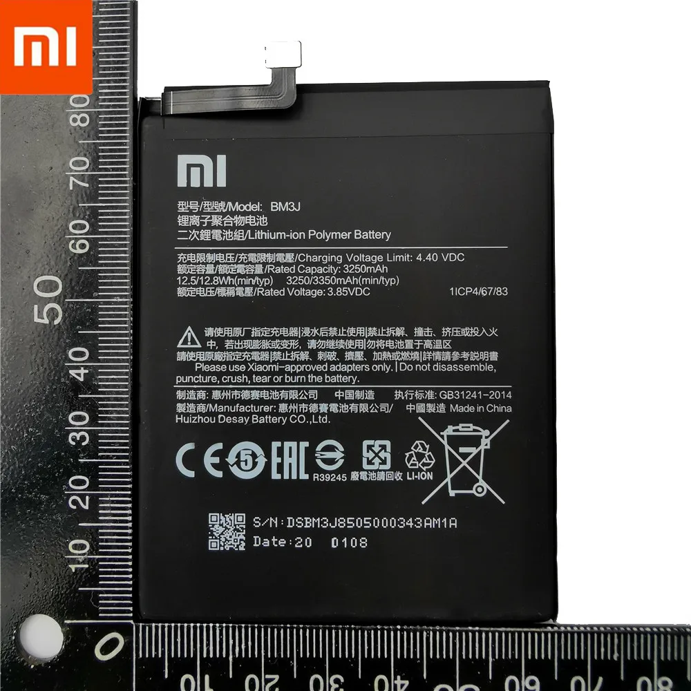 Xiao mi 100% Оригинальная батарея BM3J 3350mAh для Xiaomi 8 Lite MI8 высокое качество сменные