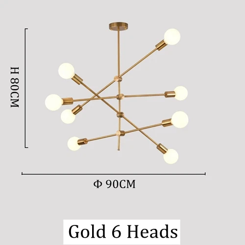 Gold 8 Heads LukLoy Led Потолочная люстра современная, в виде стекляного шара Hanigng осветительные приборы гостиная простая Люстра Подвеска золотые огни - Цвет абажура: Gold 8 Heads