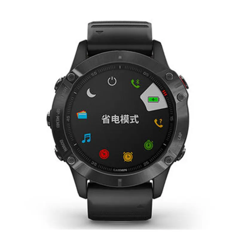 Gps Смарт-часы Мужские Garmin Fenix 6, с регулировкой тепла и высоты V02 Max, импульсные датчики Ox и тренировка нагрузки фокус Смарт-часы - Цвет: Черный