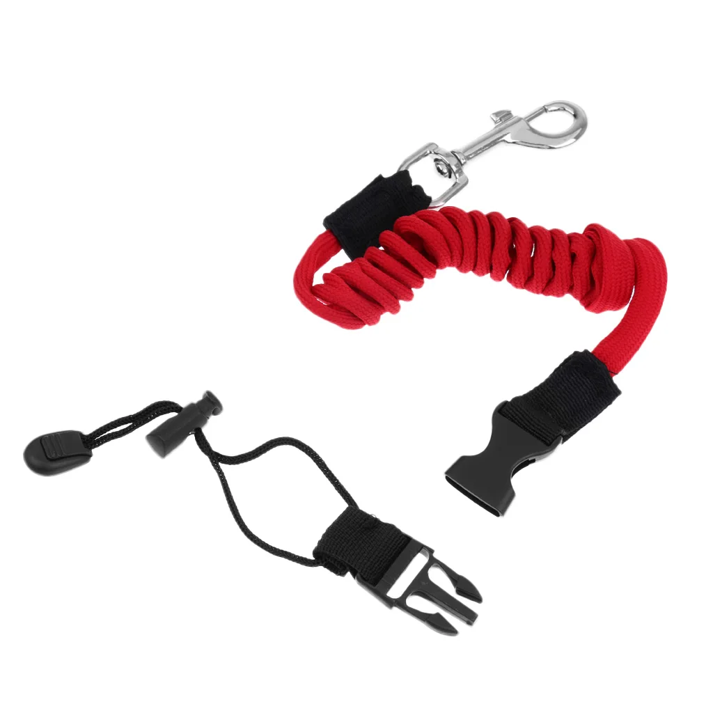 MultipleColors 140cm Elastic Coiled Cord Lanyard SUP Leash For Kayak Canoe Paddle Fishing Rod for Water Sports