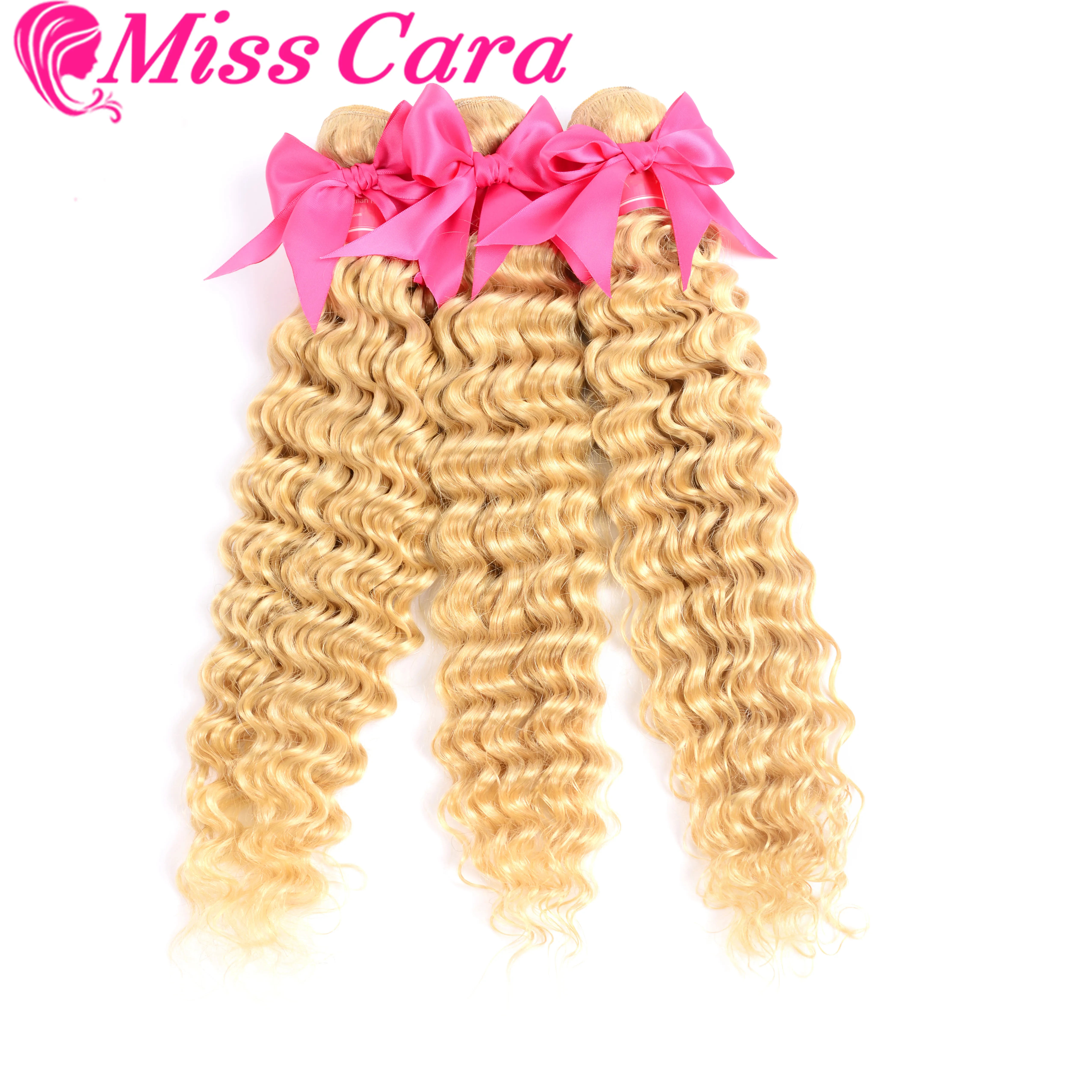 

Miss Cara Peruvian Deep Wave Hair 613 Honey Blonde Bundles 1/3/4 Bundles Remy Hair Weaving Human Hair Bundles 10-26 Inches 613#