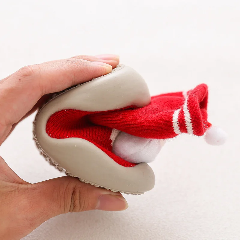 Autumn And Winter New Rubber Toddler Shoes Boys And Girls Knitted Casual Shoes Cartoon Three-Dimensional Rubber Non-Slip Shoes