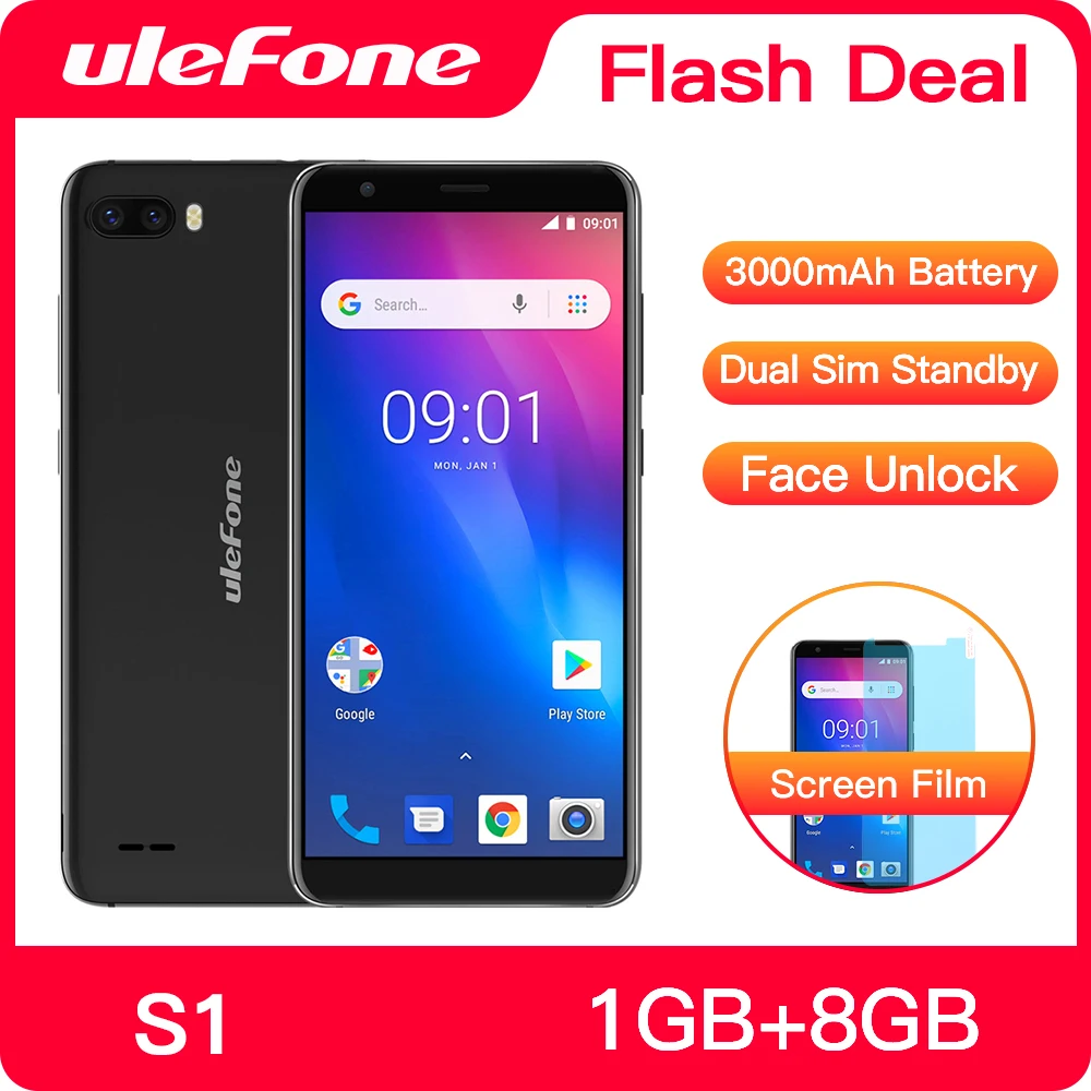 Ulefone S1 Pro телефон смартфон телефоны смартфоны мобильный Android 8.1 5.5 дюймов 18:9 MTK6739 4