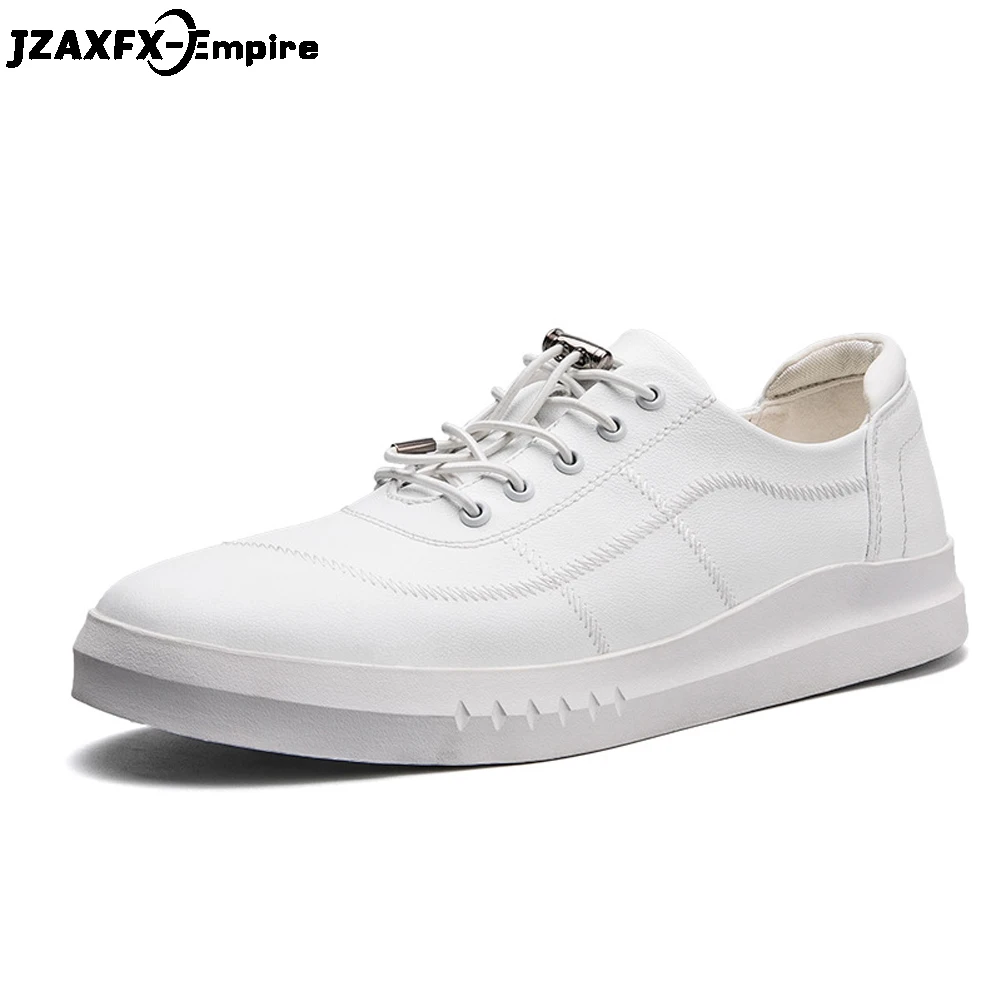 

New Arrival Men White Flat Shoes Elastic Band zapatillas hombre Comfortable Footwear For men Top Quality Shoes men