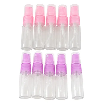 

10 Pcs Empty Pink/Purple Spray Bottle Pump 15ML