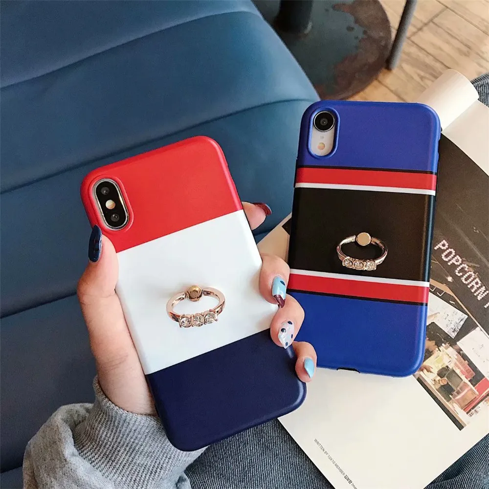 Чехол для телефона СПС iPhone X XS Max XR чехол 6 6S 7 8 Plus Роскошный палец кольцо мягкое