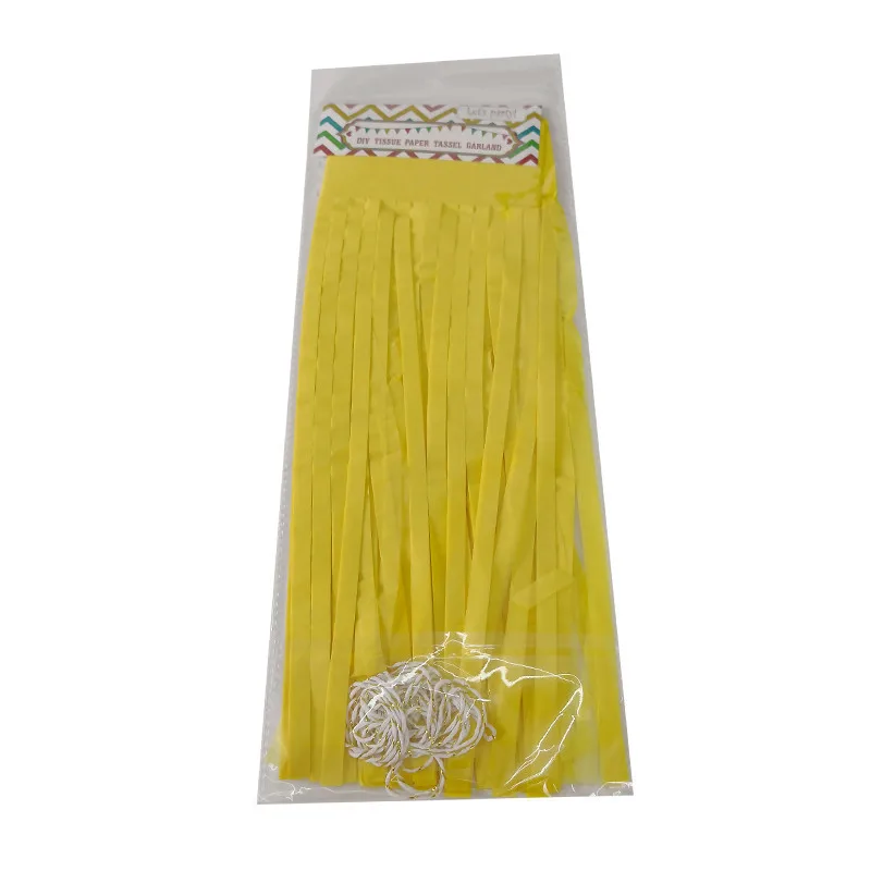 yellow 1 сумка(5 шт.) Красочная розовая золотая ткань бумажные кисточки баннер с гирляндами воздушные шары лента дети день рождения девичник вечерние свадебные украшения - Цвет: yellow