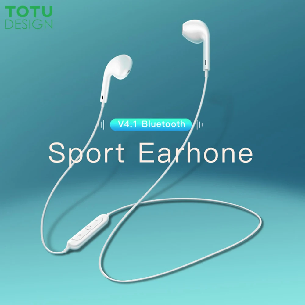 

TOTU Wireless Bluetooth Earphone Stereo Sports Waterproof Earbuds Wireless in-ear Headset with Mic for iPhone Samsung Xiaomi