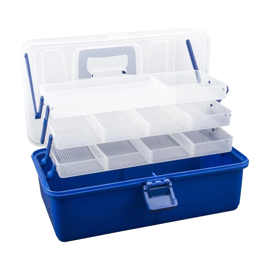 M Антикоррозийный инструмент для хранения, противоскользящий чехол для приманки, коробка для рыболовных снастей с ручкой, много отсеков, большая емкость, для улицы - Цвет: M