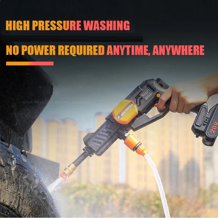 US $93.07 200W Electric High Power Pressure Washer 22BAR319PSI Power Jet Wash Car Cleaner Portable Rechargable Water Cleaner Sprayer
