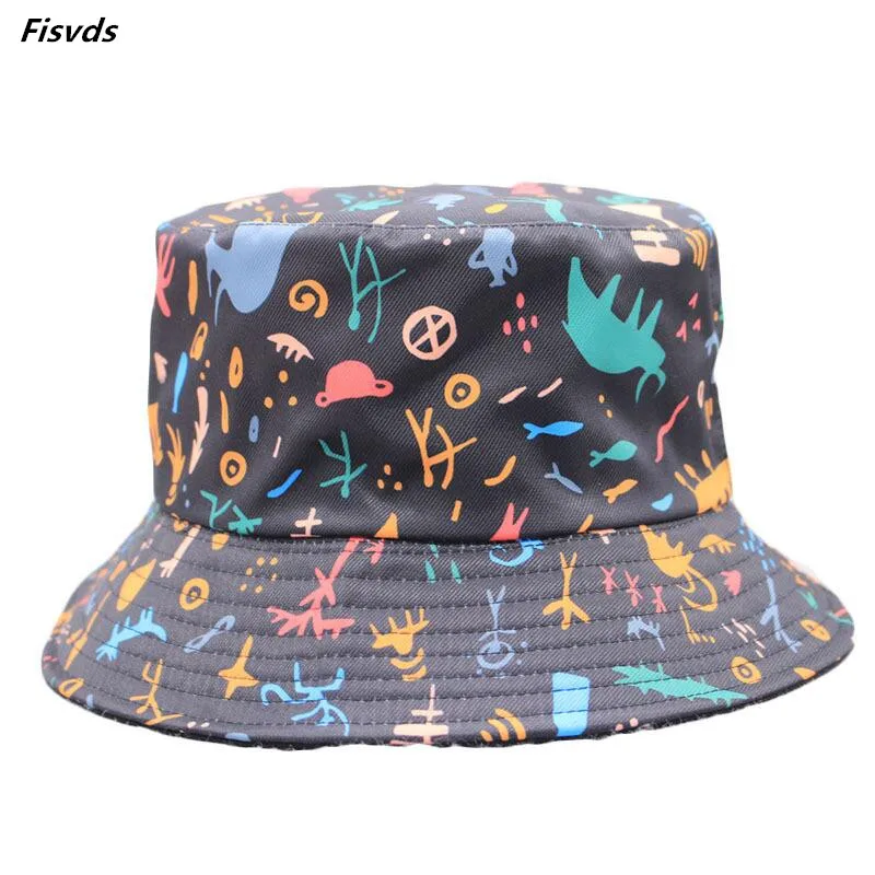 

Bucket Hat Women Men Fashion Bob Cap Hip Hop Gorros Print Man Summer Unisex Cotton Caps Beach Sun Fishing Bucket Hat