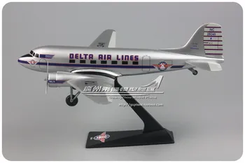 

American Airlines DELTA DC-3 Scale 1: 100 Assembled Plastic Aircraft Model 19cm Colletive Molde for Adult and Kids
