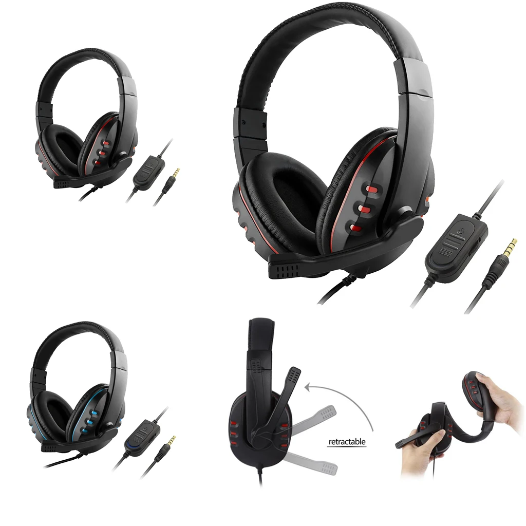 USB Wired Stereo Micphone Gaming Headphone For Sony PS3 PS4 PC
