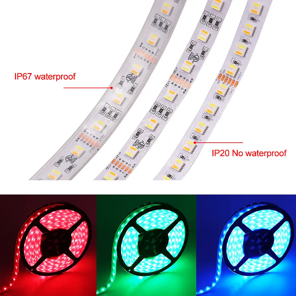 5IN1 RGB+CCT LED Strip 5050 60leds 30Leds//m 5 Colors in 1 chip RGBW RGBWW