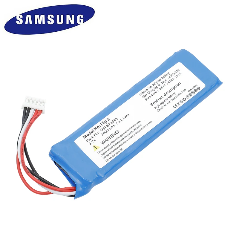GSP872693 01 для JBL Flip 4 специальное издание 3000 мАч samsung оригинальный gsp72693 аккумулятор