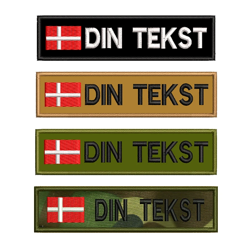 Нашивки с датским флагом вышивкой имени подкладка крючком или утюгом для одежды