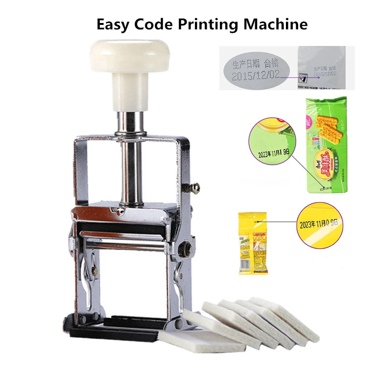 Manually Adjustable Production Date Expiration Date Code Printing Machine on Food Plastic Bag Label Code Printer Inkjet Printers miniature printer