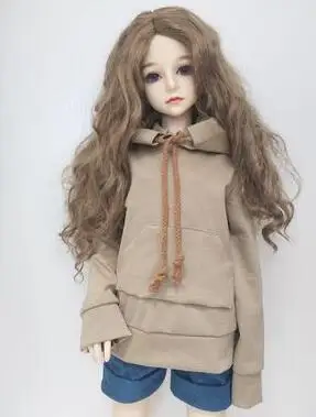 T02-X547-2 Blyth кукольные одежда 1/3 1/4 bjd 1/6 мягкого плюша; аксессуары для куклы свитер рваные джинсовые шорты черного, белого, красного цвета, цвета на выбор, для детей 2, шт./компл - Цвет: M  brown tops