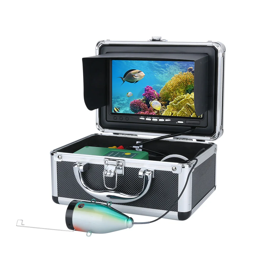 DVR Fish Finder Underwater Fishing Cameras 7"HD Screen 30pcs LED AHD 1080P 16G Card fish finder fishing accessories For Man Gift Winter ICE Fishing