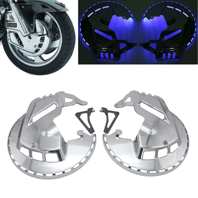 Chrome LED Brake Rotor Covers For Honda Goldwing GL1800 2001-2014 & F6B 2013-2015 - Red Ring Of Fire - View #8