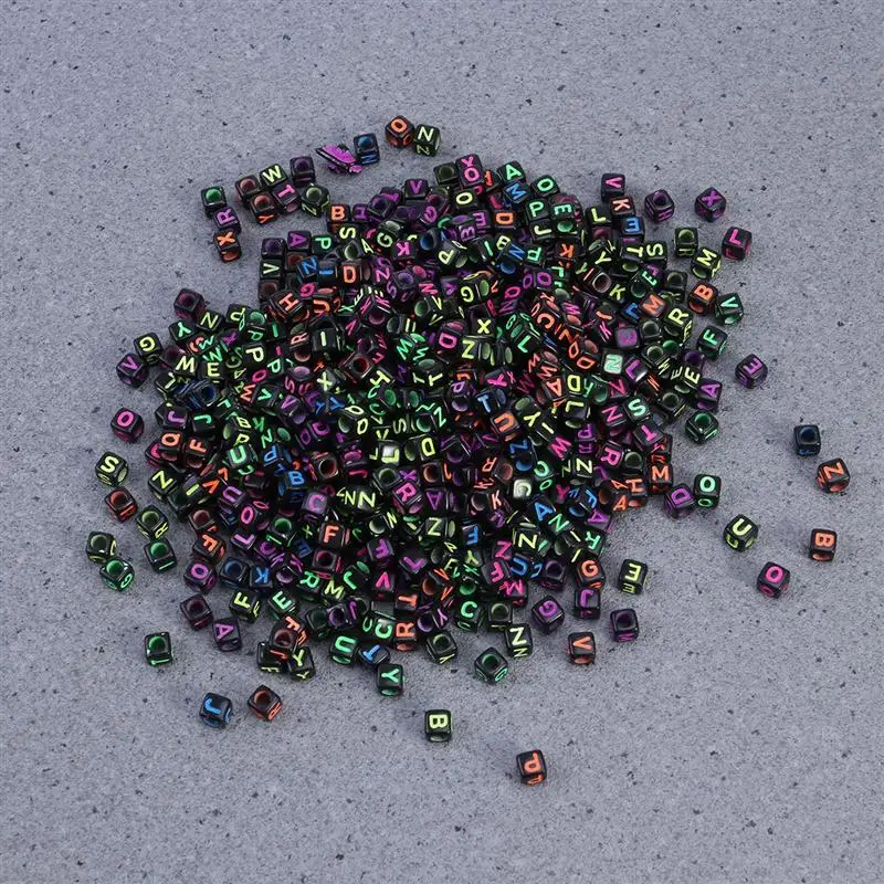 500/600/800 шт 6 мм бусины для самостоятельного изготовления украшений акриловые буквы алфавита кубчиеские бусины для самостоятельного изготовления ювелирных изделий Браслеты ожерелья детские игрушки