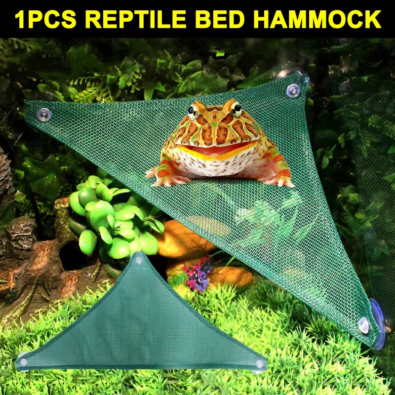 Breathable Mesh Reptile Hammock Lounger for Small Bearded Dragons Lizards Snakes E2S