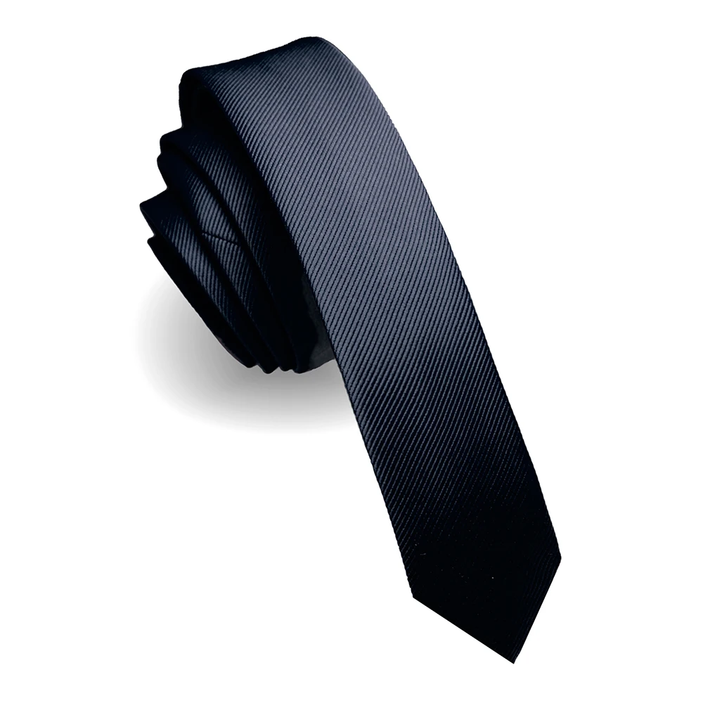 KAMBERFT moda Casual 4cm cravatta di seta sottile tinta unita nero rosso cravatte cravatta attillata intrecciata da uomo fatta a mano per la festa nuziale