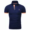 Dropshipping 13 Colors Brand Quality Cotton Polos Men Embroidery Polo Giraffe Shirt Men Casual Patchwork Male Tops Clothing Men ► Photo 1/6