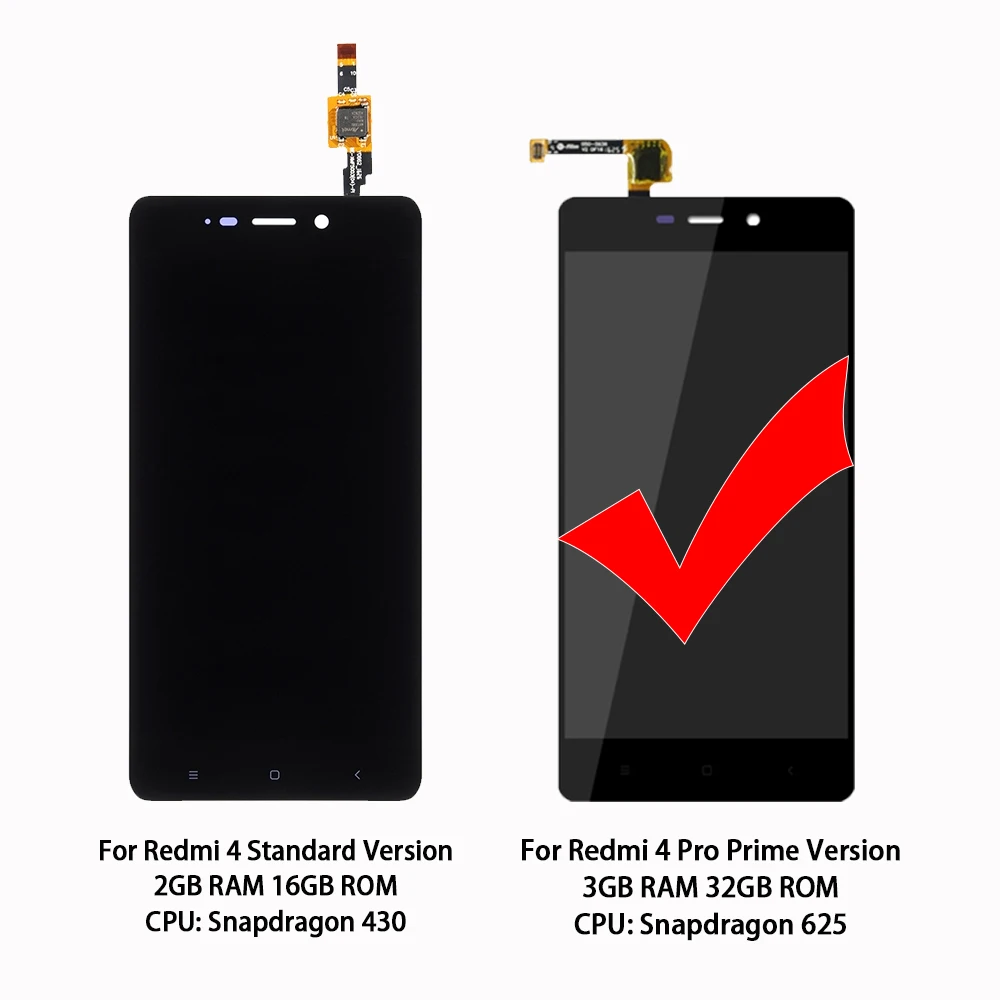 5 0 &quotОригинальный ЖК дисплей для Xiaomi Redmi 4 Pro Prime сенсорный экран дигитайзер с