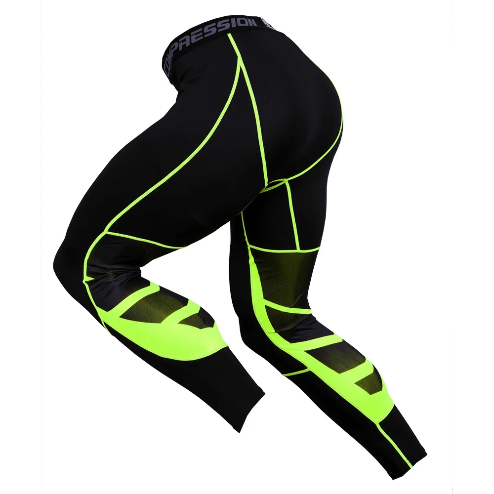 

2019 Bodybuilding Workout Slimming Tight Joggers Pants Men Skinny Leggings Fitness Sport Mens Sweatpants Gyms Quick Dry Trousers