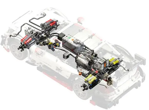 Nuevo MOC Technic C63 coche deportivo 6687 светодиодный Радиоуправляемый мотор función de potencia ajuste MOC bloque de congusción ladrillos vehaticulo