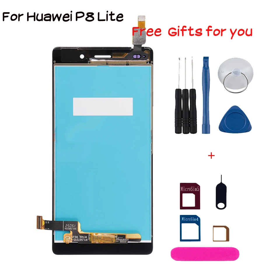 ЖК дисплей для Huawei P8 Lite сенсорный экран сборка замена дигитайзер ALE L04 L21 монитор