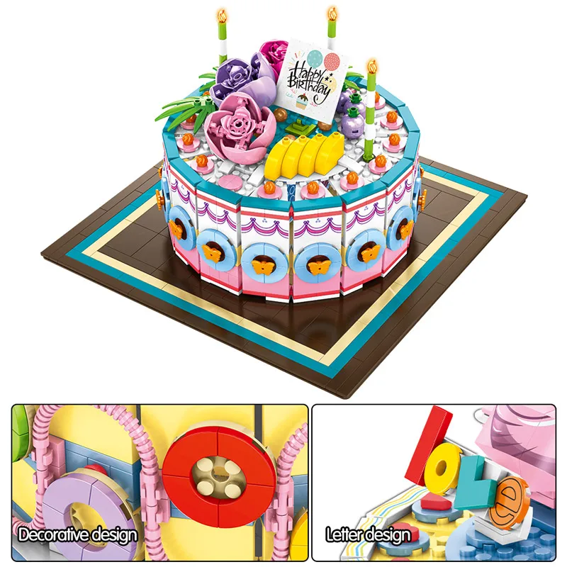 SEMBO New Birthday Cake Building Blocks