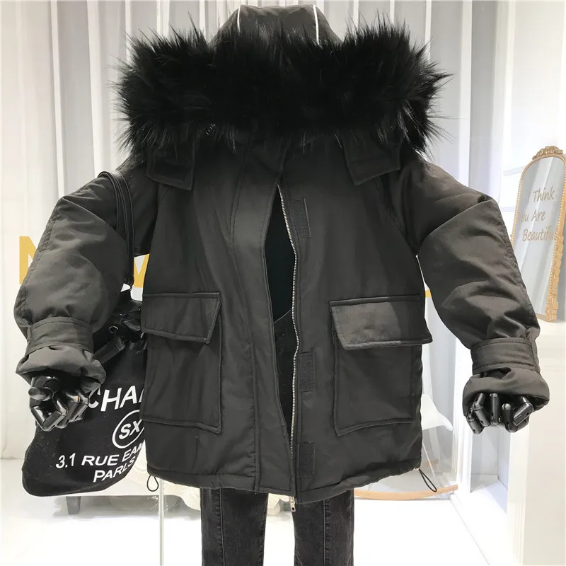 Chaquetas Mujer Invierno Женская куртка, женское корейское зимнее пальто в стиле сафари, с капюшоном, с меховой подкладкой, теплая куртка