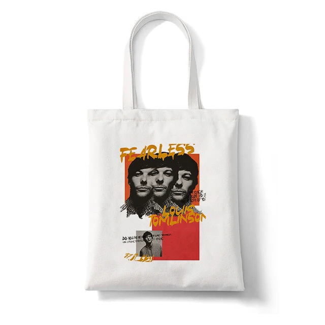 Louis Tomlinson Walls One Direction Shopper Bags Shopping Bag Tote Bag Shoulder Bag Canvas Bags Large Capacity College Handbag X246