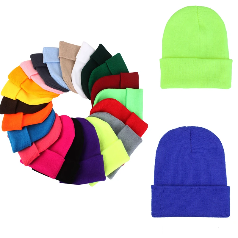 

2019 Winter Hats for Woman New Beanies Knitted Solid Cute Hat Girls Autumn Female Beanie Caps Warmer Bonnet Ladies Casual Cap