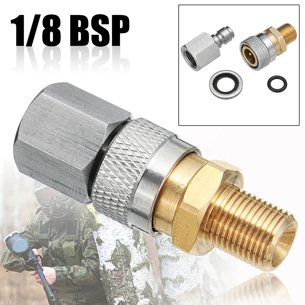 1/8BSP быстрая муфта фитинги для зарядки адаптер Комплект воздушных винтовок PCP |