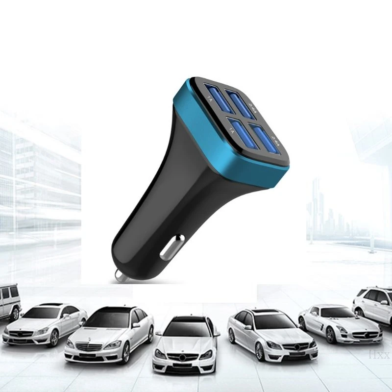 Автомобиль Зарядное устройство 4 USB Порты и разъёмы Смарт Зарядное устройство Мощность адаптер для мобильных телефонов и планшетов gps