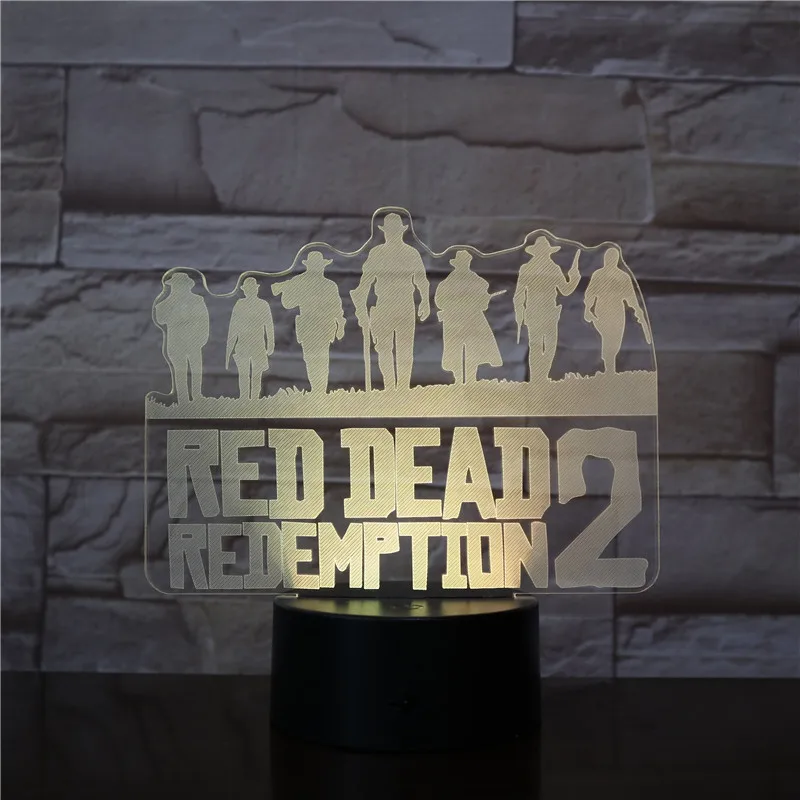 Игра Red Dead Redemption 2 Ночной светильник, подарок для украшения дома, аксессуары, голландский ван дер Линде, светодиодный светильник, светильник для спальни, декор 3094
