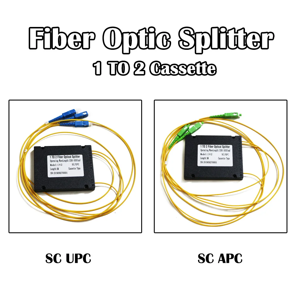 5 шт./лот от 1 до 2SC UPC/APC Волоконно-оптический разветвитель кассета 1X2 PLC FTTH сетевой