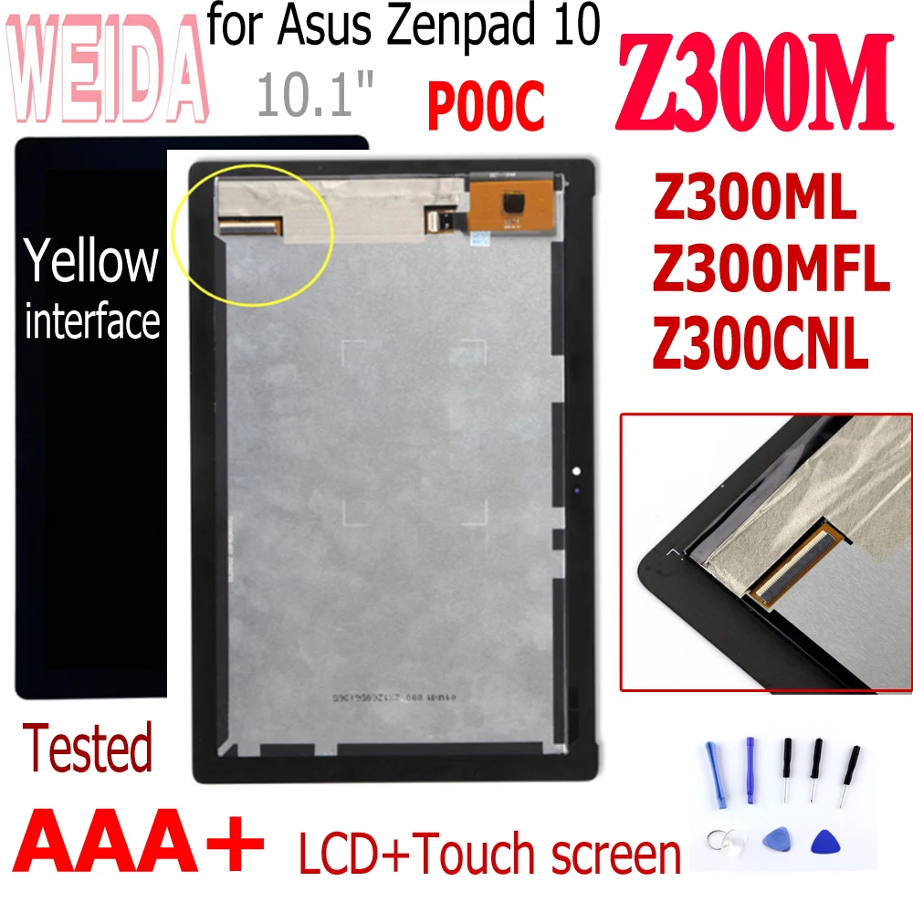 ЖК-дисплей 10 1 дюйма для Asus Zenpad Z300M/P00C/Z301ML/Z301MFL/P00L/Z300CNL/P01T сенсорный экран в сборе без