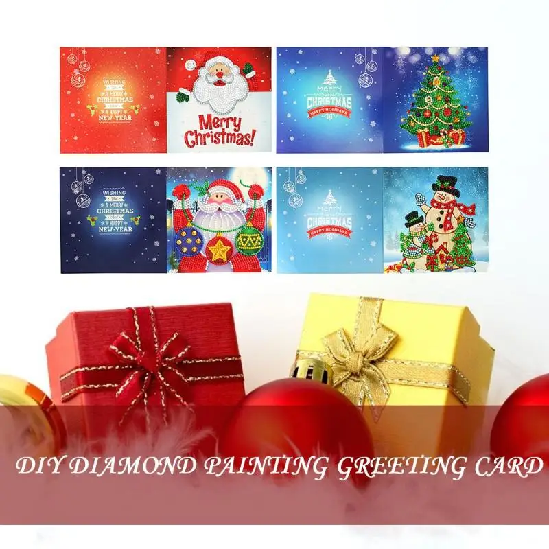 5D DIY алмазная живопись поздравительная открытка особой формы рождественская Алмазная вышивка открытки на день рождения Рождественский подарок navidad