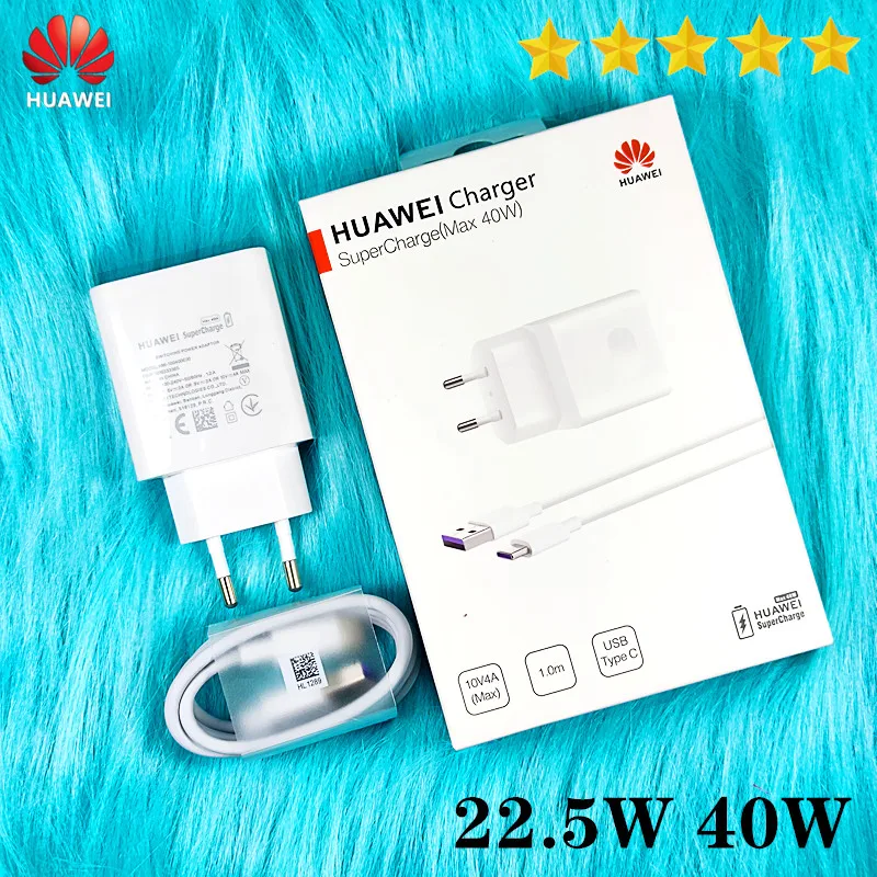 Original Huawei charger 40W 22.5W Supercharge 5A Type C cable For P30 Pro Mate 30 20 10 20 Pro P20 Pro P10 Honor 10X 20 magic 10 powerbank quick charge 3.0