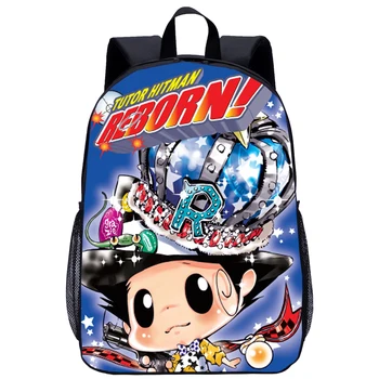 

Cute Anime Hitman Reborn Bag Kids School Backpacks 3D Printing Bookbag Women Backpack Bag Cartoon Children Bags