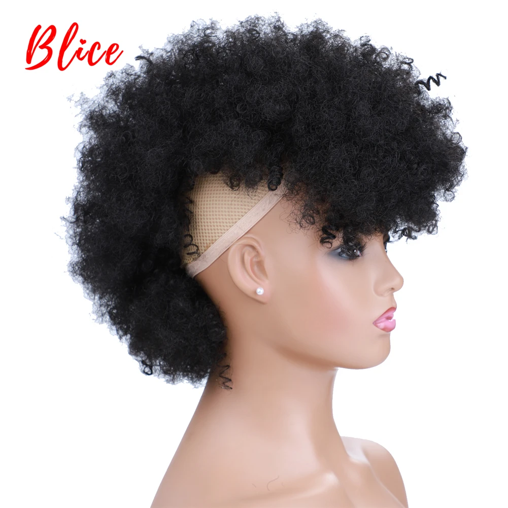 Blice sintético alta puff afro kinky encaracolado