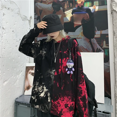 photo color Neploe/футболка со шнурками с длинными рукавами и капюшоном, Осень-зима, Harajuku, футболки в стиле хип-хоп, мужские женские толстовки контрастного цвета, футболки на подошве 54720 - Цвет: photo color