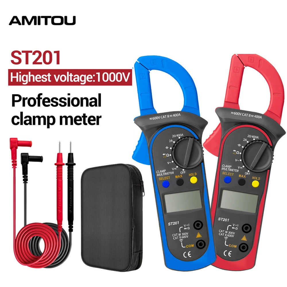 AMITOU ST201 индикатор напряжения клещи профисионал цифровой токовые ac dc multimeter
