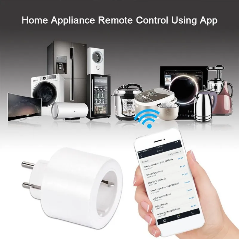 

EU US UK Wifi Plug with Surge Protector Voice Control Smart Socket Work with Alexa Google Home Tuya APP