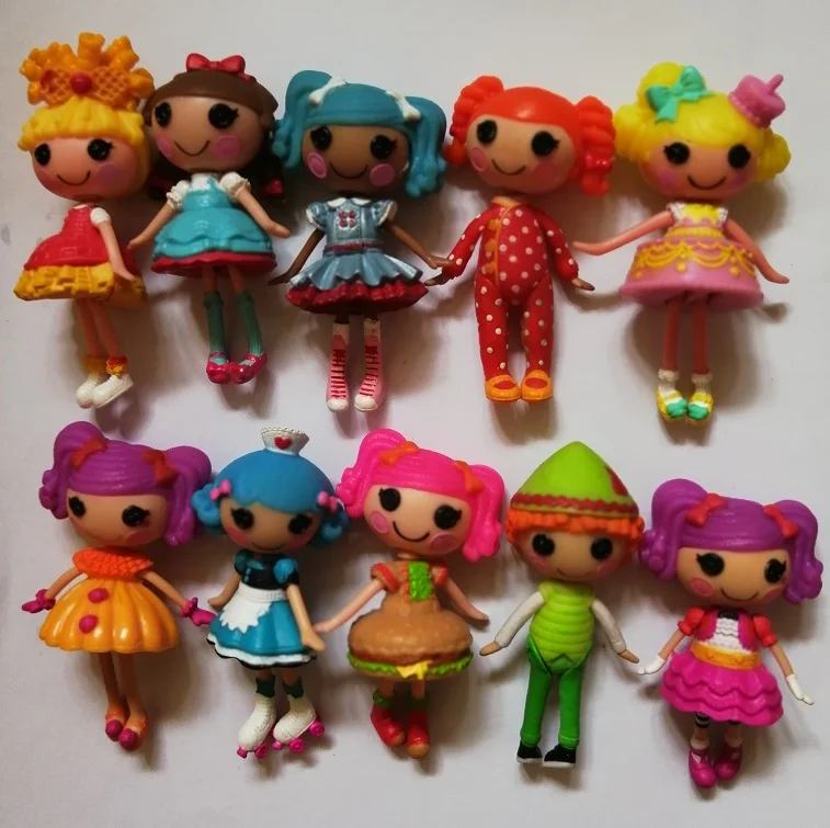 As Pictures 10 шт./лот, оригинальные MGA куклы Lalaloopsy, Мини-куклы для девочек, игрушечный домик, каждая уникальная фигурка, кукла S591 - Цвет: As Pictures